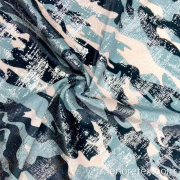 Tissu d&#39;impression numérique en velours d&#39;étirement en polyester